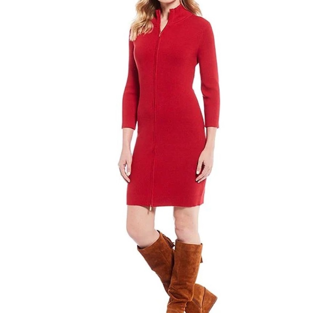NEW! Tommy Bahama Pickford Rib Full Zip Sweater Dress.